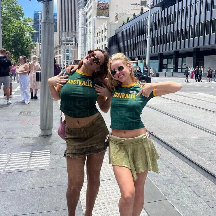 Australia Vintage Crop tops Streetwear