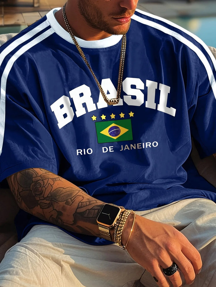 Brazilian Style Casual Men's Short Sleeve