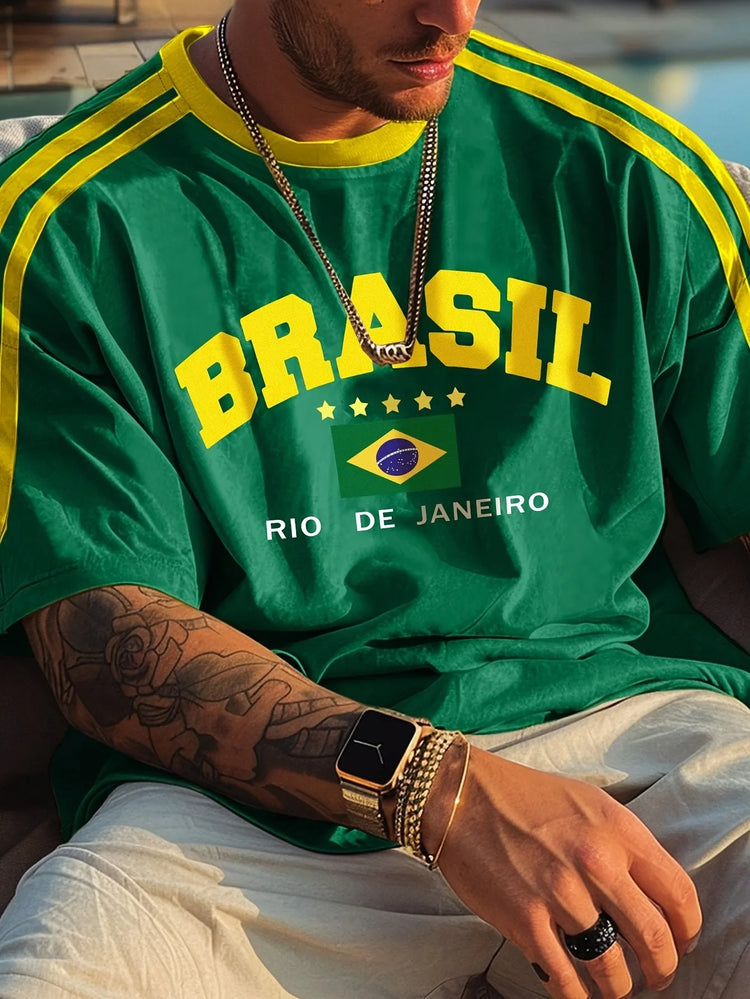 Brazilian Style Casual Men's Short Sleeve