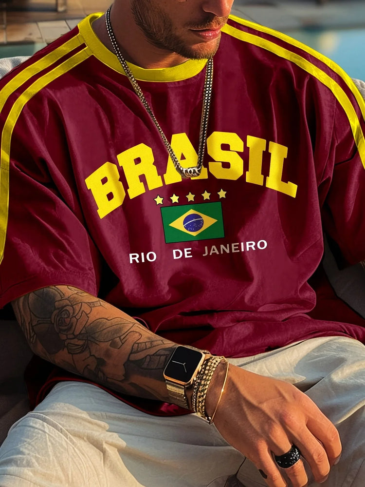 Brazilian Style Casual Men's Short Sleeve