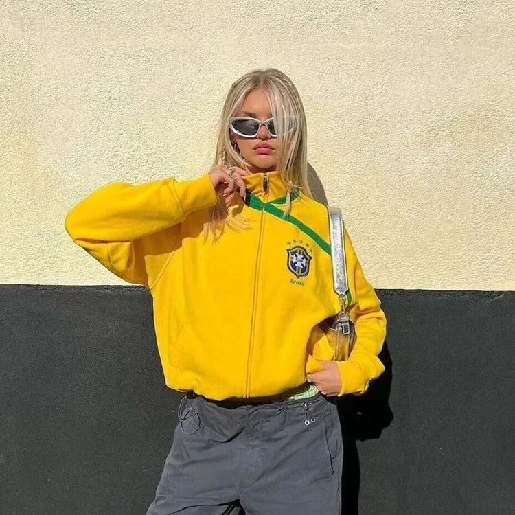 Brazil Jacket  Gothic Oversized Patchwork