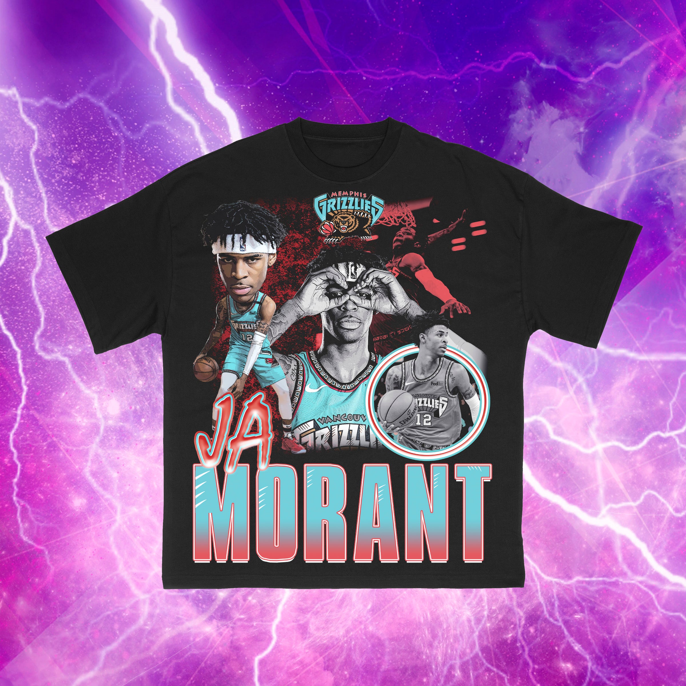 Ja Morant Memphis Grizzlies - Retro TEE – Football Streetwear Store